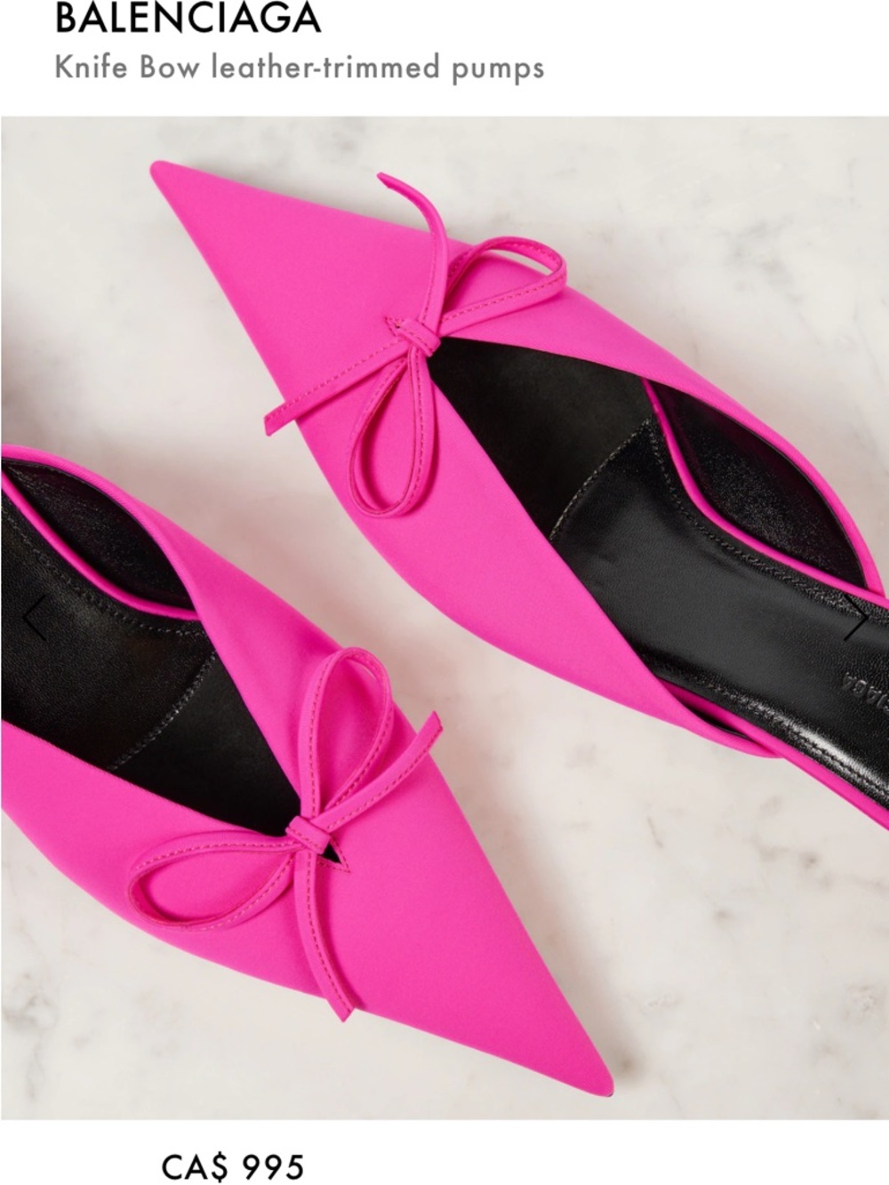 Balenciaga Knife Mules in Fuschia Satin size 37